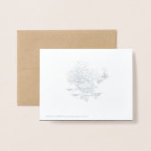 Gänseweißfolie Folienkarte (Rückseite mit Umschlag)