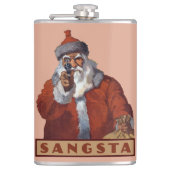Gansta-Santa-Flasche Flachmann (Vorderseite)