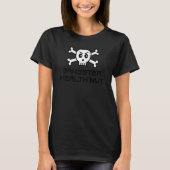 Ganster Health Nut Skull und Cross Bone Word Desi T-Shirt (Vorderseite)