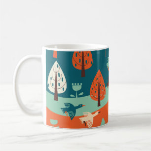 Gänswald: Vintage Naturlandschaft Kaffeetasse
