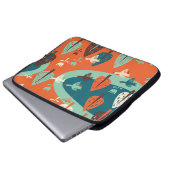 Gänswald: Vintage Naturlandschaft Laptopschutzhülle (Vorne Knopf)
