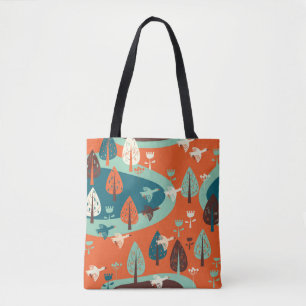 Gänswald: Vintage Naturlandschaft Tasche