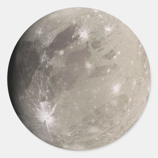 Ganymede Runder Aufkleber (Vorderseite)