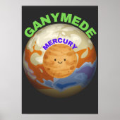 Ganymede vs Mercury Poster | Space Size Comparison (Vorne)