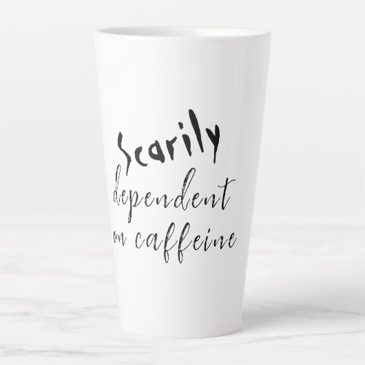 Ganz abhängig von Kaffeehaus Milchtasse (Vorderseite)