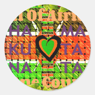 Ganz Afrika in einem Land. Kenya Flag Runder Aufkleber