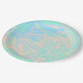 Ganz eigenhändig geschriebe schillernde pappteller (Schrägansicht)