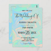 Ganz eigenhändig geschriebe schillernde postkarte (Vorne/Hinten)