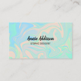 Ganz eigenhändig geschriebe schillernde visitenkarte