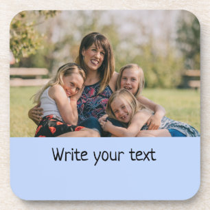 ganz einfach, fügen Sie Ihre Foto Weihnachten Getränkeuntersetzer