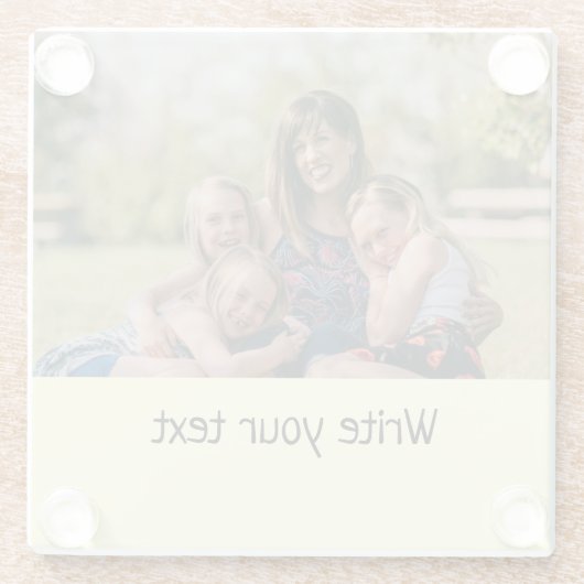 ganz einfach, fügen Sie Ihre Foto Weihnachten Glasuntersetzer (Rückseite)