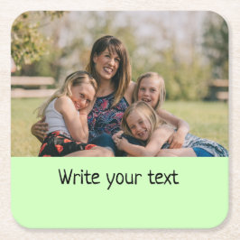 ganz einfach, fügen Sie Ihre Foto Weihnachten Rechteckiger Pappuntersetzer