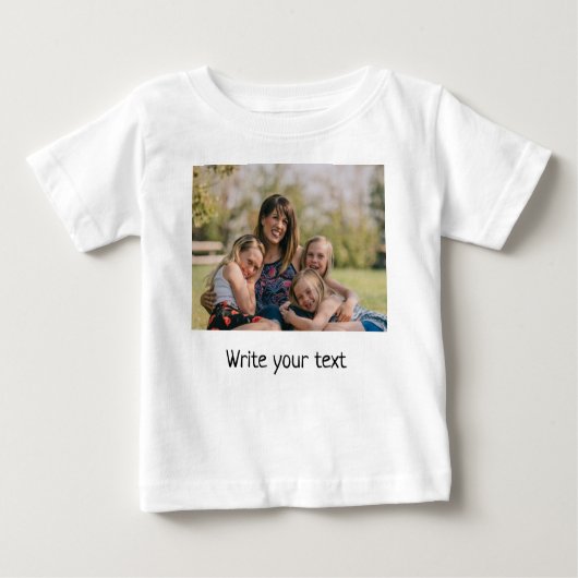 ganz einfach, fügen Sie Ihren Text Foto Weihnachte Baby T-shirt (Vorderseite)