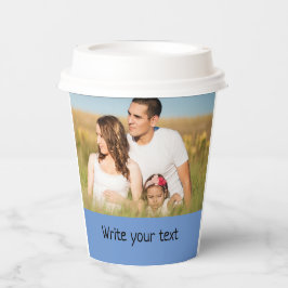 Ganz einfach, fügen Sie Ihren Text Foto Weihnachte Pappbecher