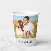 Ganz einfach, fügen Sie Ihren Text Foto Weihnachte Pappbecher (Rückseite)