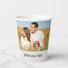 Ganz einfach, fügen Sie Ihren Text Foto Weihnachte Pappbecher