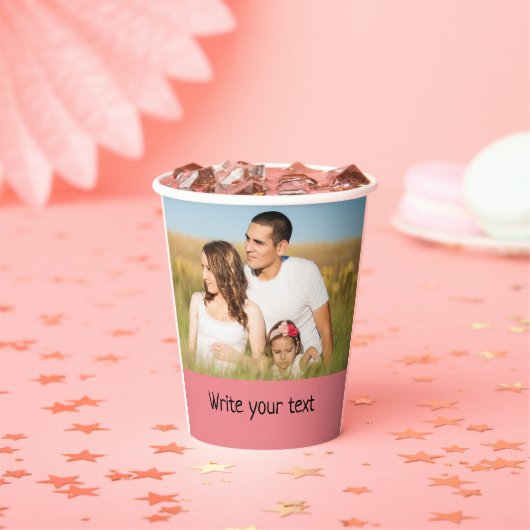 Ganz einfach, fügen Sie Ihren Text Foto Weihnachte Pappbecher (Insitu)