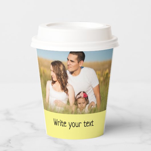 Ganz einfach, fügen Sie Ihren Text Foto Weihnachte Pappbecher (Vorderseite)