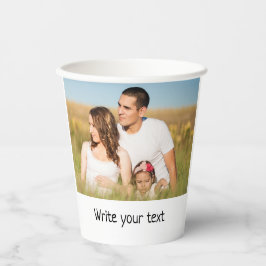 Ganz einfach, fügen Sie Ihren Text Foto Weihnachte Pappbecher