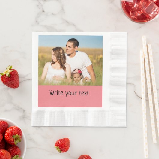 ganz einfach, fügen Sie Ihren Text Foto Weihnachte Serviette (Beispiel)