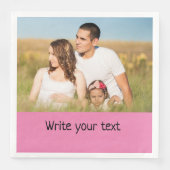 ganz einfach, fügen Sie Ihren Text Foto Weihnachte Serviette (Vorderseite)