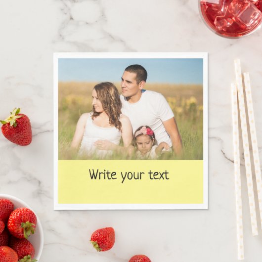 ganz einfach, fügen Sie Ihren Text Foto Weihnachte Serviette (Beispiel)