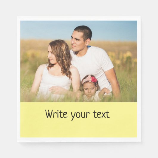 ganz einfach, fügen Sie Ihren Text Foto Weihnachte Serviette (Vorderseite)