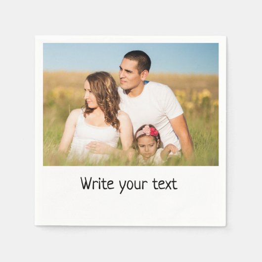 ganz einfach, fügen Sie Ihren Text Foto Weihnachte Serviette (Vorderseite)