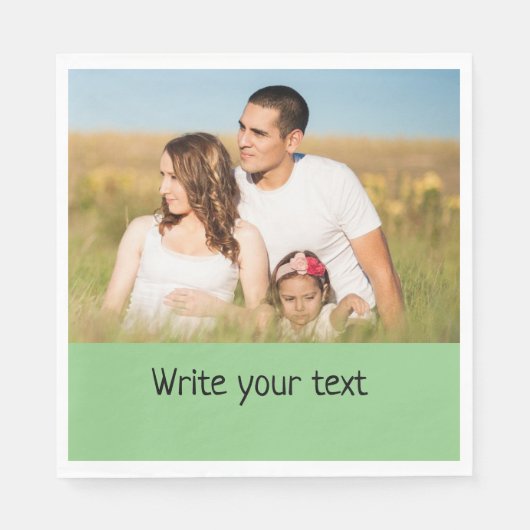 ganz einfach, fügen Sie Ihren Text Foto Weihnachte Serviette (Vorderseite)