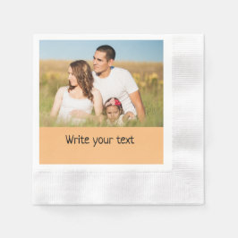 ganz einfach, fügen Sie Ihren Text Foto Weihnachte Serviette