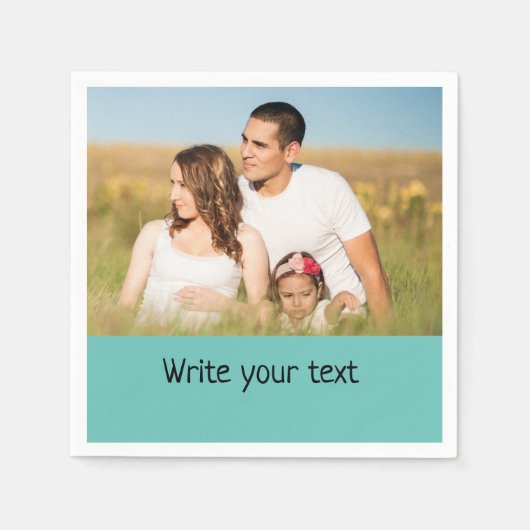 Ganz einfach, fügen Sie Ihren Text Foto Weihnachte Serviette (Vorderseite)