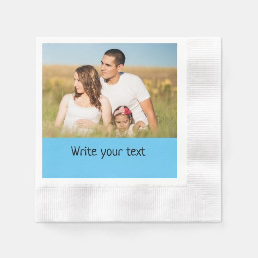 ganz einfach, fügen Sie Ihren Text Foto Weihnachte Serviette (Vorderseite)