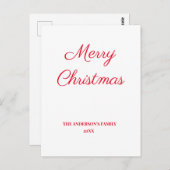 ganz einfach hinzufügen Ihre Text Weihnachten pers Postkarte (Vorne/Hinten)