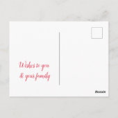 ganz einfach hinzufügen Ihre Text Weihnachten pers Postkarte (Rückseite)