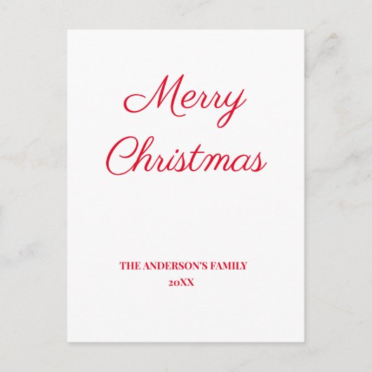 ganz einfach hinzufügen Ihre Text Weihnachten pers Postkarte (Vorderseite)