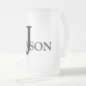 ganz einfach Ihren Namen MONOGRAM TRAUZEUGE hinzuf Mattglas Bierglas (VorderseiteRechts)