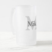 ganz einfach Ihren Namen MONOGRAM TRAUZEUGE hinzuf Mattglas Bierglas (Vorderseite Links)