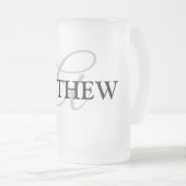 ganz einfach Ihren Namen MONOGRAM TRAUZEUGE hinzuf Mattglas Bierglas (VorderseiteRechts)