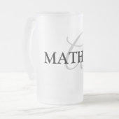 ganz einfach Ihren Namen MONOGRAM TRAUZEUGE hinzuf Mattglas Bierglas (Vorderseite Links)