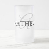 ganz einfach Ihren Namen MONOGRAM TRAUZEUGE hinzuf Mattglas Bierglas (Mittel)