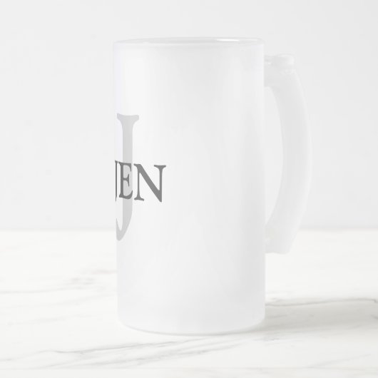 ganz einfach Ihren Namen MONOGRAM TRAUZEUGE hinzuf Mattglas Bierglas (VorderseiteRechts)