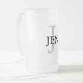 ganz einfach Ihren Namen MONOGRAM TRAUZEUGE hinzuf Mattglas Bierglas (Vorderseite Links)