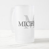 ganz einfach Ihren Namen MONOGRAM TRAUZEUGE hinzuf Mattglas Bierglas (Vorderseite Links)