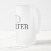 ganz einfach Ihren Namen MONOGRAM TRAUZEUGE hinzuf Mattglas Bierglas (VorderseiteRechts)