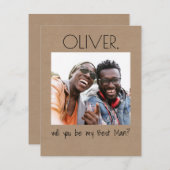 Ganz einfach Spaß wirst du mein Trauzeuge Foto sei (Vorne/Hinten)