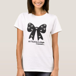 Ganz im Stil eingewickelt – Chic-Minimalist-Bow-T- T-Shirt