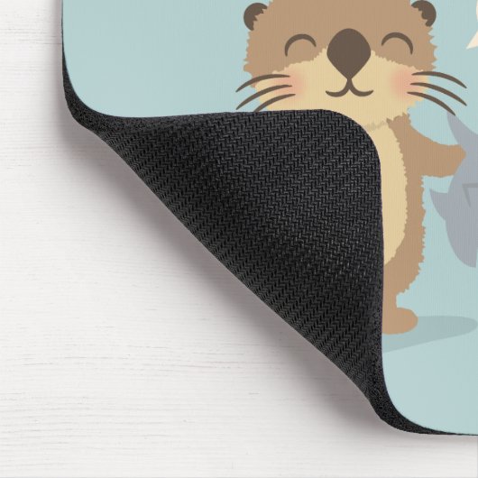 Ganz in Liebe mit Ihnen, Niedlicher Funny Otter Pu Mousepad (Ecke)