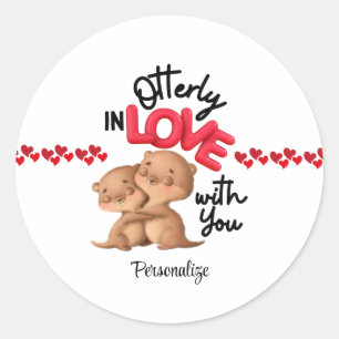 Ganz in Liebe mit Ihnen! - Niedlicher Valentinstag Runder Aufkleber