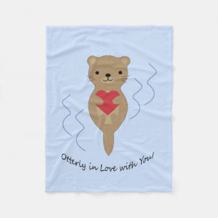 Ganz in Liebe mit Ihnen Otter Fleecedecke