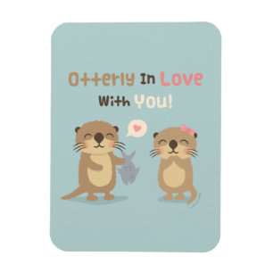 Ganz in Liebe mit Ihnen Otter Liebe Puff Magnet